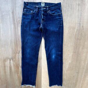 TELLASON JOHN GRAHAM MELLOR SLIM STRAIGHT BUTTON FLY JEANS WOMEN’S sz 29 USA